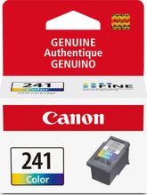 Canon CL-241 front view showing cartridge and brand, ensures reliable color output