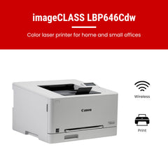 Canon imageCLASS LBP646Cdw five-line LCD control panel for easy navigation and quick settings