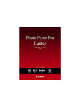 Canon LU-101 front packaging showing 50 sheets and benefits for vivid prints