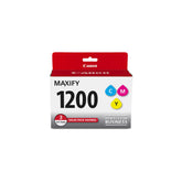 Canon MAXIFY front packaging showing three-color pack and clear labeling for business use