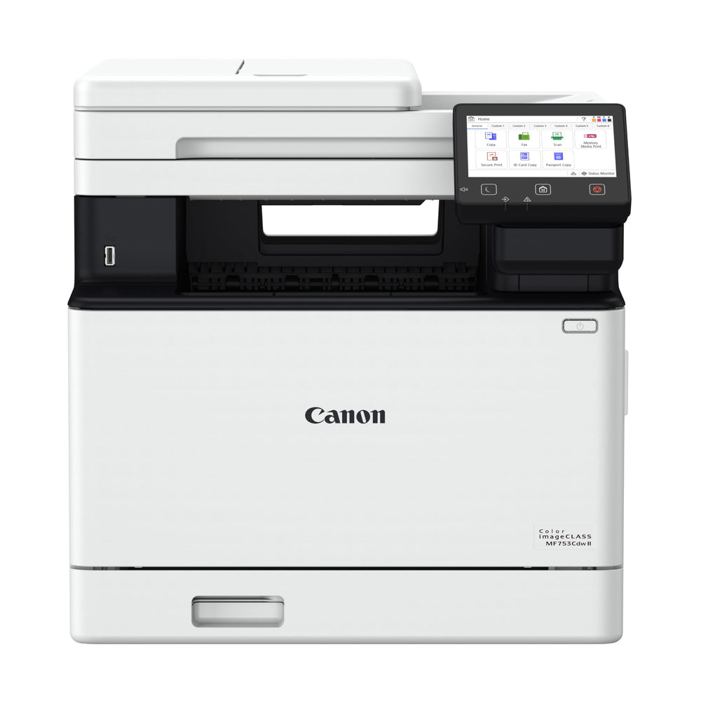 Canon MF753Cdw II front view showing compact design and efficient workflow