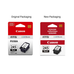 Canon PG-245 beside printed documents showing crisp black text benefit