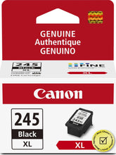 Canon PG-245 XL front packaging showing genuine logo and model benefits