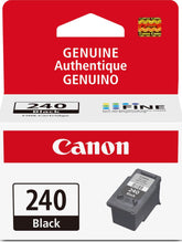 Canon PG-240 front packaging showing cartridge and Canon logo for reliable prints