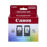 Canon PG-260 CLI-261 front packaging showing authenticity and benefits