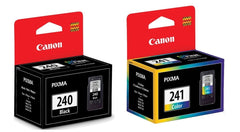 Close-up of Canon cartridge nozzle and label demonstrating precise fit and leak protection