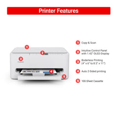 Canon PIXMA TS6520 1.42-inch OLED control panel for quick status and ink checks