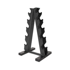 CAP A-Frame dumbbell rack front view showing compact storage and easy access