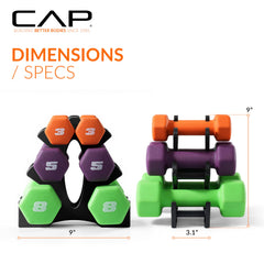 CAP rack storage setup demonstrating space-saving organization benefit