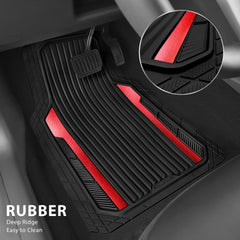 CAR PASS rear mats pair flat demonstrating universal fit and coverage