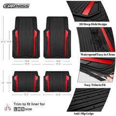 CAR PASS trim guide cut lines for easy customization and precise fit