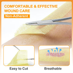 CARBOU individually wrapped sterile dressing opened to show clean, ready-to-use pad