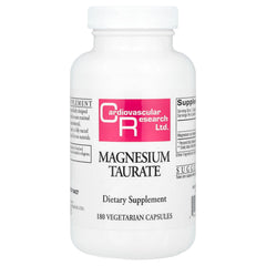 Cardiovascular Research front packaging showing creamy white 180-capsule bottle and clear labeling for convenient supply