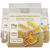 Care Free Kitchen front packaging showing rotini keto pasta benefits
