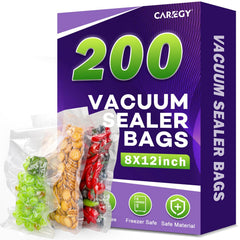 CAREGY front packaging showing 200 pre-cut quart bags and convenience