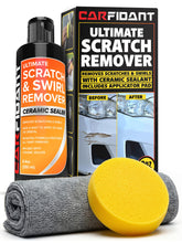 Carfidant front bottle and kit showing contents and easy application benefit