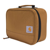Carhartt front view brown lunch cooler showing durable design and portability