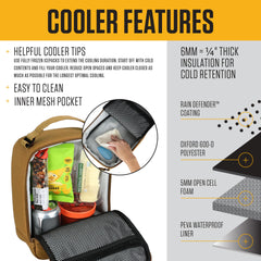 Carhartt interior insulated lining keeping food cold and easy to clean