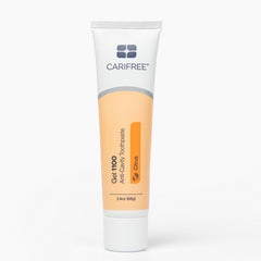 CariFree front tube showing citrus gel and brand for clear product ID and benefit