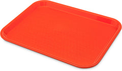 Carlisle front view orange tray showing durable shape and easy carry benefit