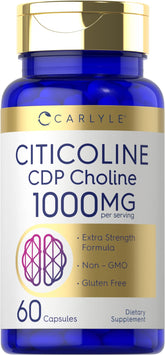 Carlyle front bottle showing citicoline label and clean formula benefit