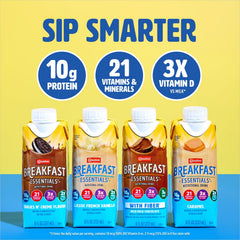 Creamy vanilla texture splash from Carnation Breakfast Essentials showing smooth mouthfeel benefit