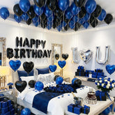 Carnira front display setup showing entire blue black silver kit and elegant decor benefit
