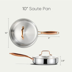 CAROTE deep frying pan side profile highlighting high walls and splatter control