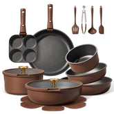 CAROTE front view of full 21-piece set showing compact organization benefit