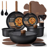 CAROTE front view of complete 21pcs set showing all pieces and benefits
