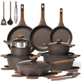 CAROTE full 26-piece set displayed, convenient all-in-one cookware