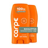 Carpe eucalyptus front packaging showing two-pack for long-lasting protection