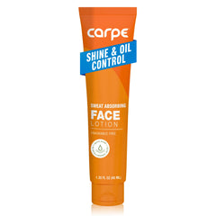 Carpe front packaging showing lotion and matte finish benefits