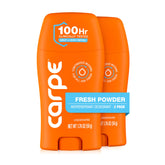 Carpe front packaging showing Fresh Powder and clinical strength benefits