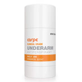 Carpe mandarin clinical stick front view shows packaging and reliable sweat control