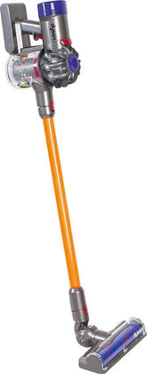 Casdon front view of toy Dyson showing compact shape and colours benefiting realistic play