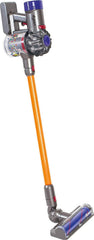Casdon front view of toy Dyson showing compact shape and colours benefiting realistic play