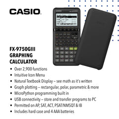 Casio fx-9750GIII screen with plotted graphs for quick visual analysis