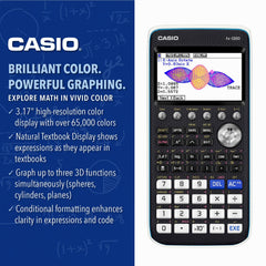 Casio Prizm displaying MicroPython code on-screen for custom program creation and learning