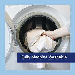 Casper care label indicating machine-washable convenience and easy care