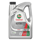 Castrol GTX Full Synthetic 0W-20 front label showing product and benefits