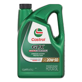 Castrol GTX front bottle view showing label and 5-quart size benefit
