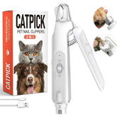 Catpick Care front view showing compact 2-in-1 tool and ergonomic handle, safe control