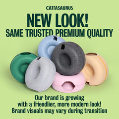Cattasaurus close-up of the donut bed rim emphasizing cushioned cozy comfort