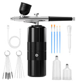 CBVCBV airbrush kit front packaging showing components and portability benefit