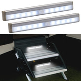 CCBASEBALL front view of RV step light showing compact magnetic bar for easy install