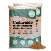 Cedarcide front packaging showing natural cedar granules and product name benefit
