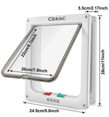 CEESC installed in a wooden door, demonstrates easy DIY installation benefit