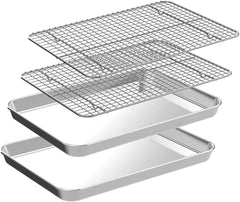 CEKEE front view of quarter sheet set showing durable stainless finish and safe grip