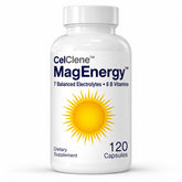 CELCLENE MagEnergy front label showing product benefits and nutrient highlights